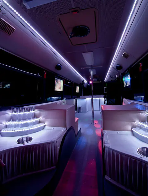 Mercedes partybusz belső tere